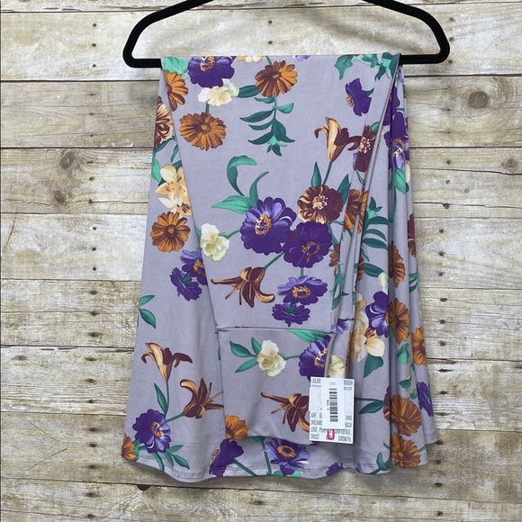 LuLaRoe Maxi Purple and Yellow Floral Skirt - Picture 1 of 2